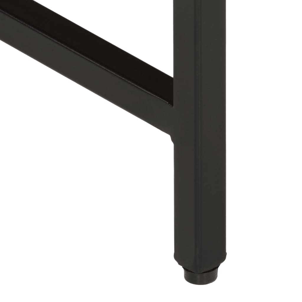 Tables Basses Gigognes 3Pcs Bois De Manguier Massif Brut Et Fer