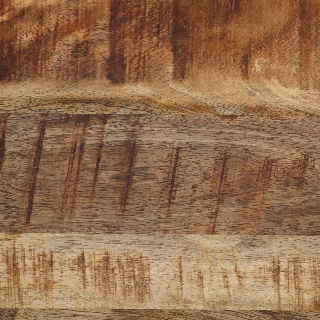 Tables Basses Gigognes 3Pcs Bois De Manguier Massif Brut Et Fer