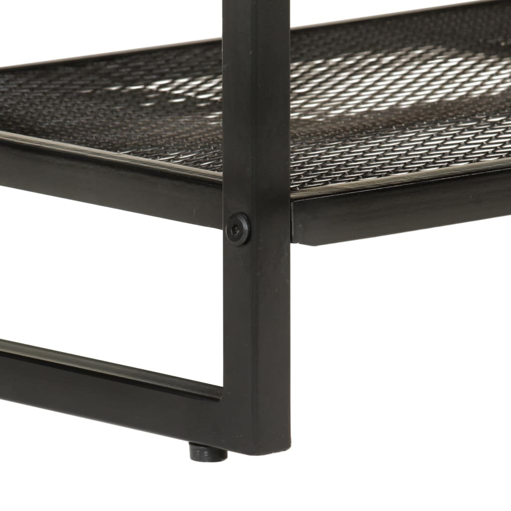 Banc À Chaussures 110X35X45 Cm Bois Massif D'acacia Et Fer