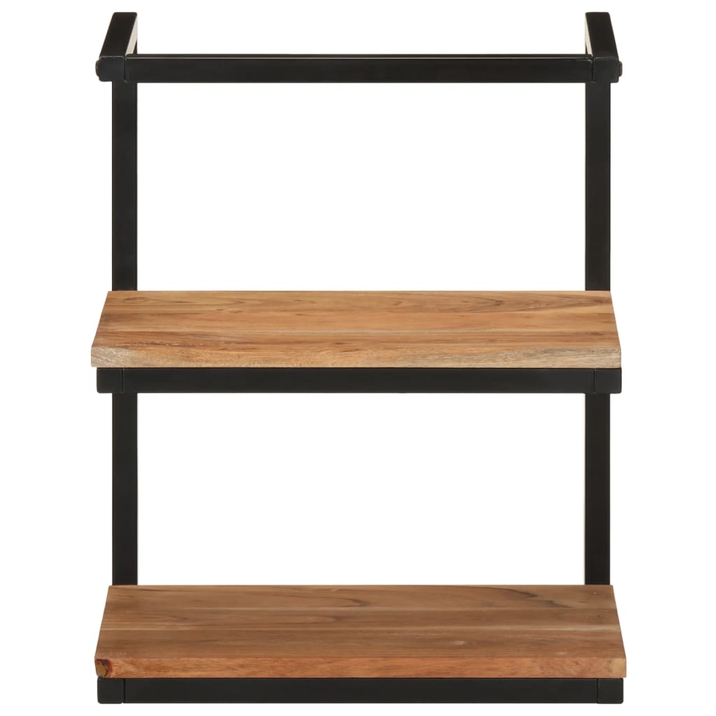 Étagère Murale 40X30X50 Cm Bois Massif D'acacia Et Fer