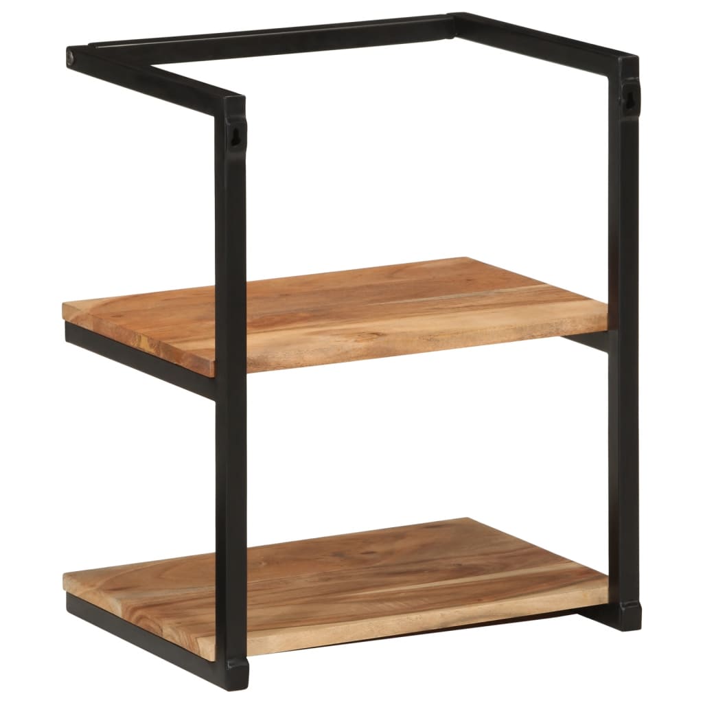 Étagère Murale 40X30X50 Cm Bois Massif D'acacia Et Fer