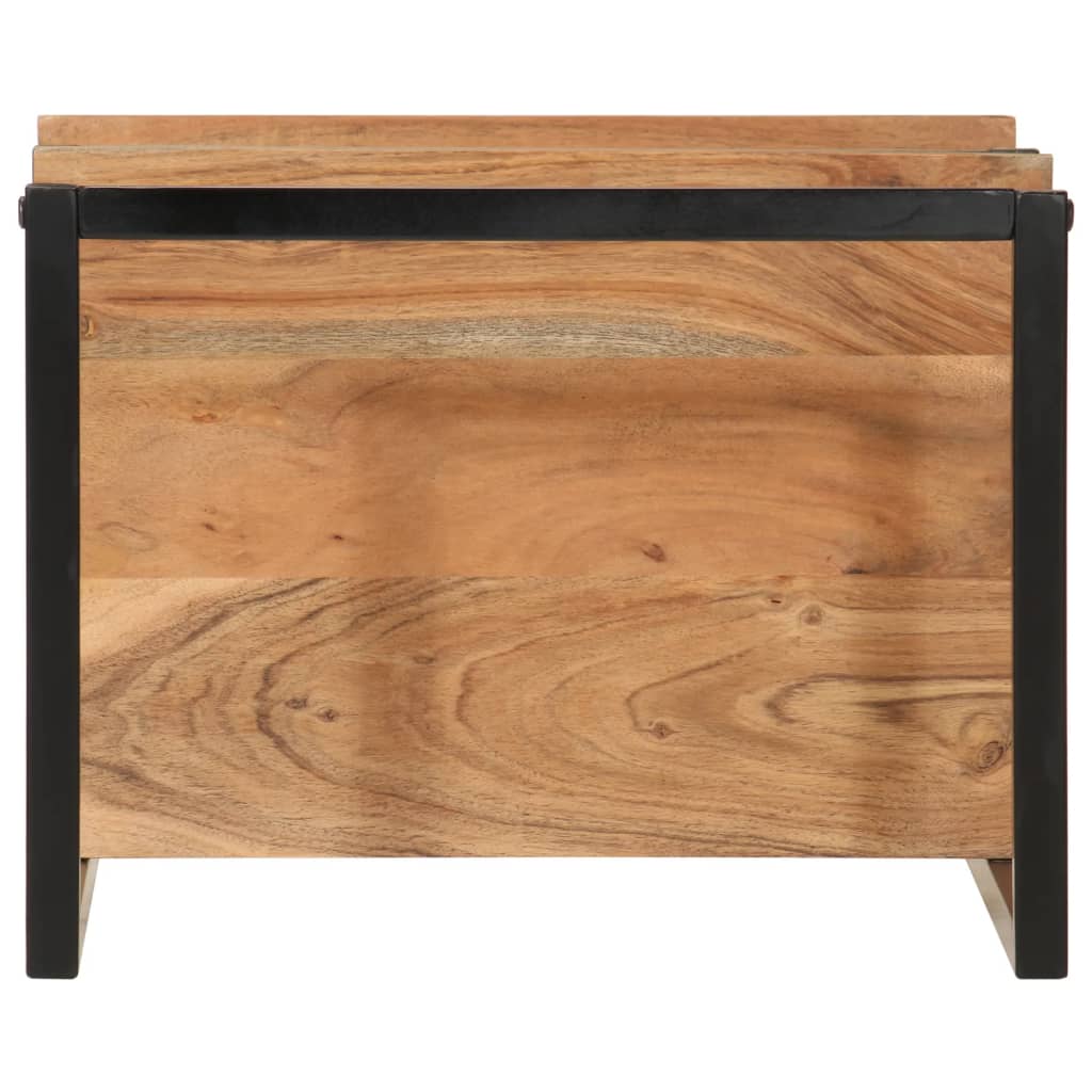 Étagère Murale 40X30X50 Cm Bois Massif D'acacia Et Fer