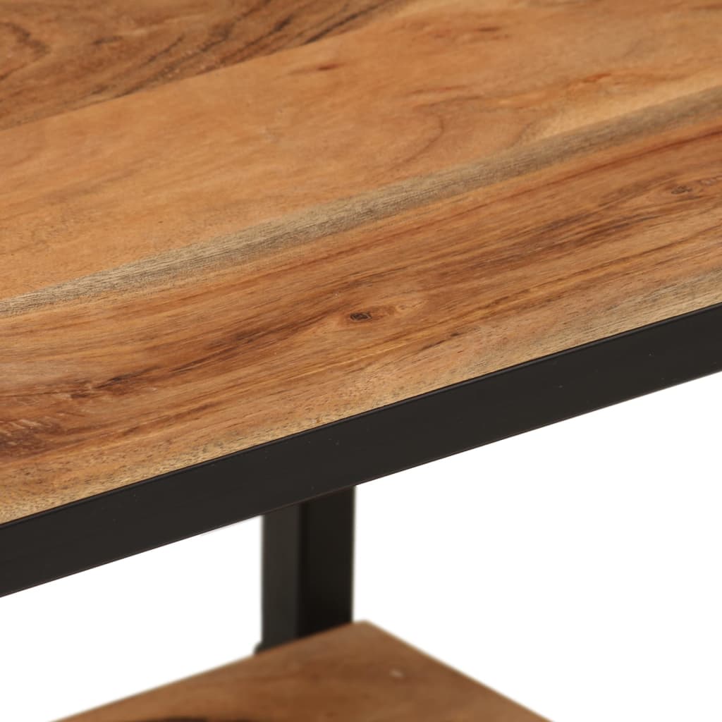 Étagère Murale 40X30X50 Cm Bois Massif D'acacia Et Fer