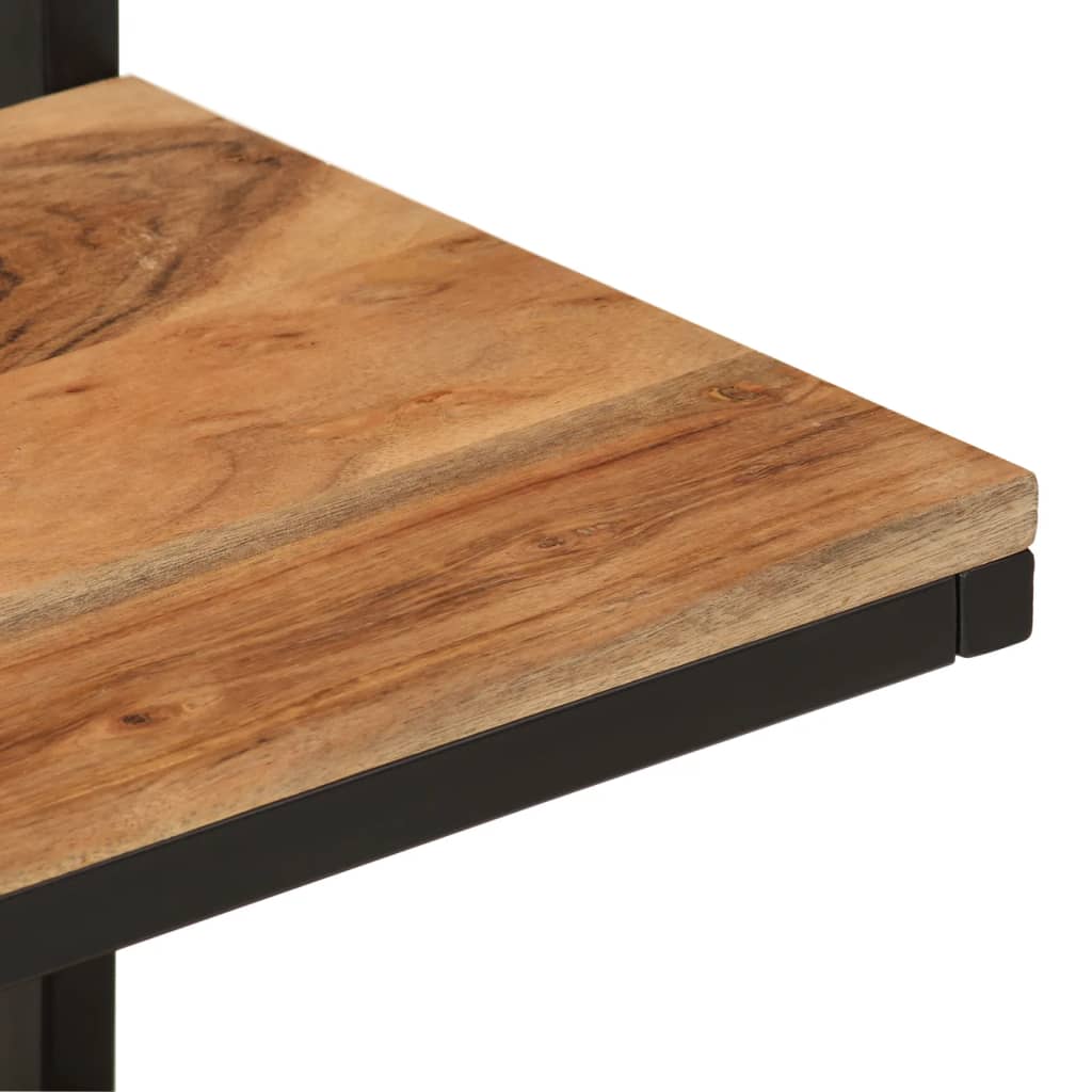 Étagère Murale 40X30X50 Cm Bois Massif D'acacia Et Fer