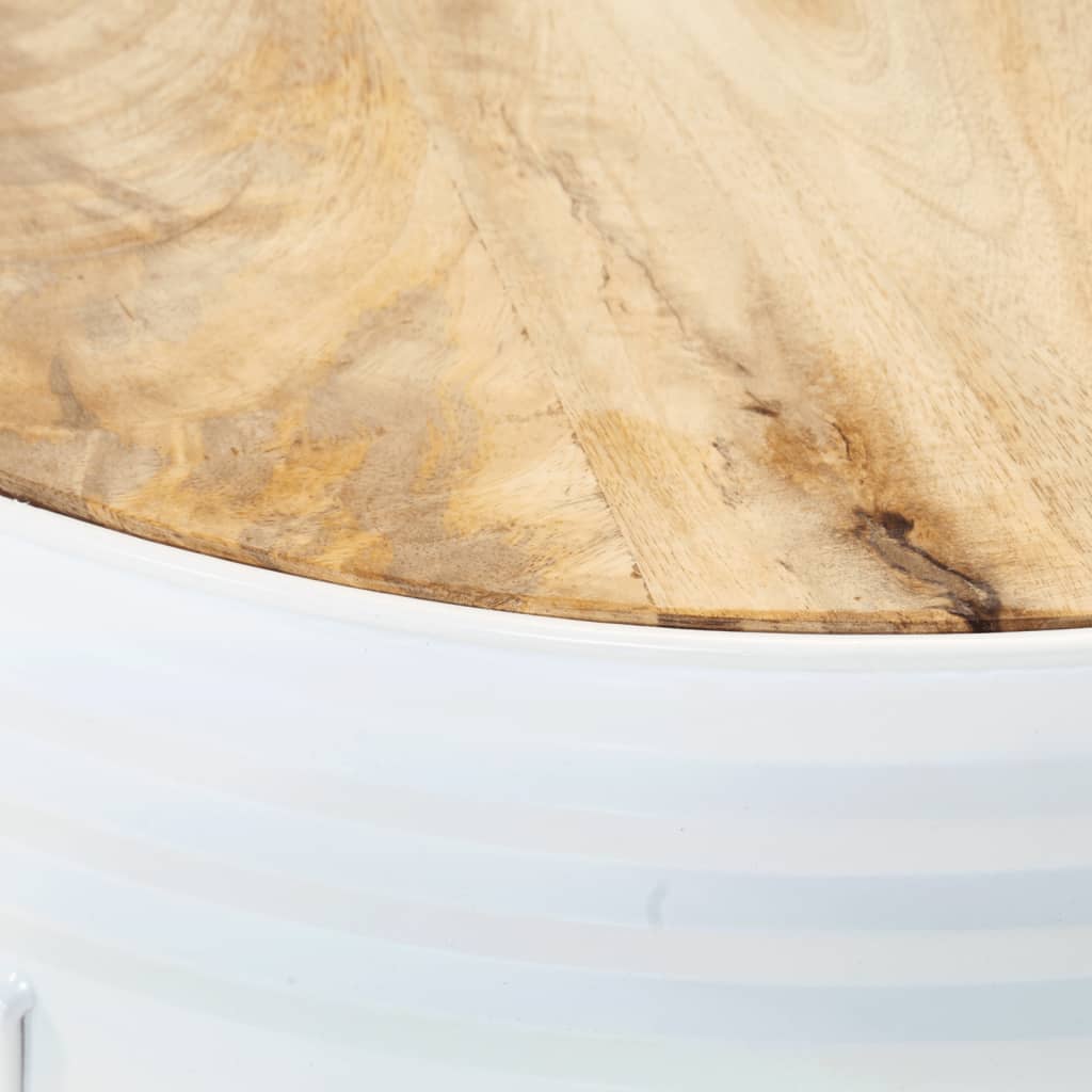 Tables De Bar Forme Tambour 3 Pcs Bois De Manguier Massif Brut