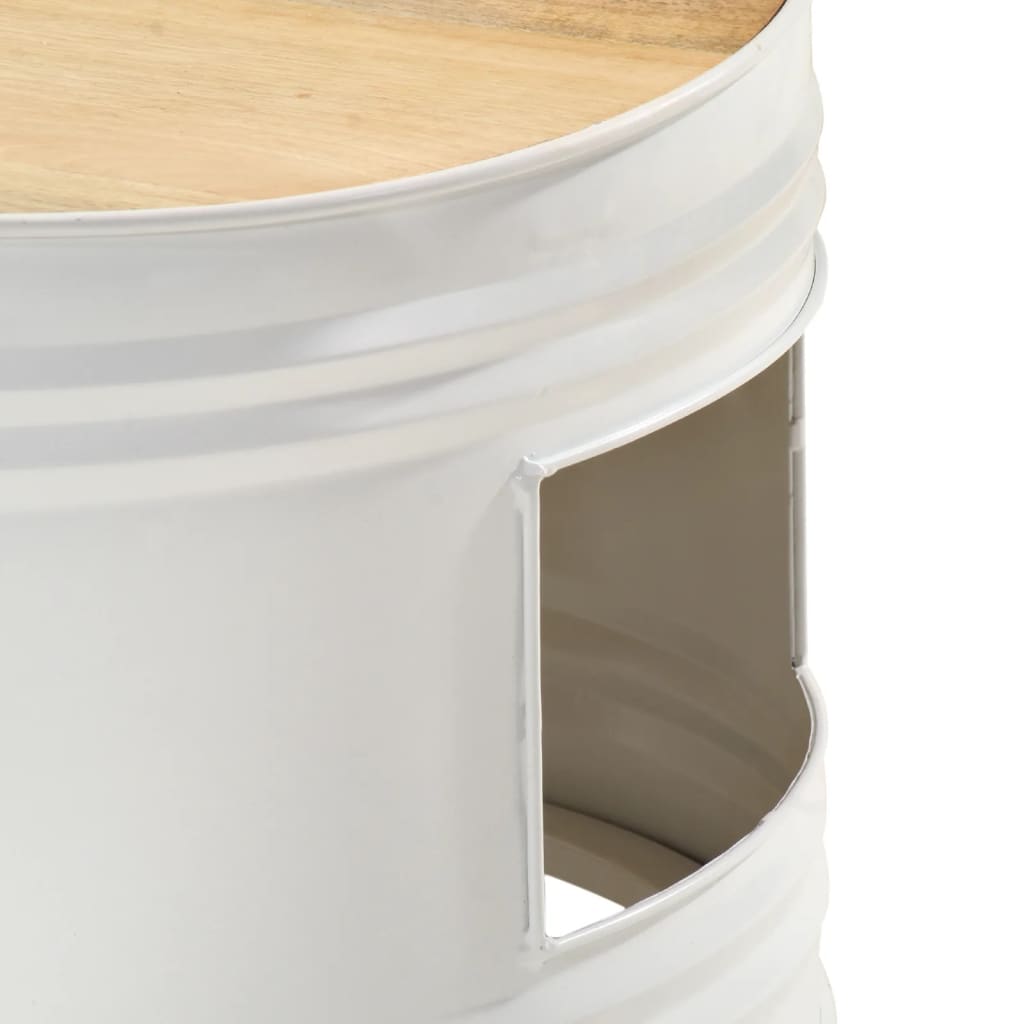 Tables De Bar Forme Tambour 3 Pcs Bois De Manguier Massif Brut