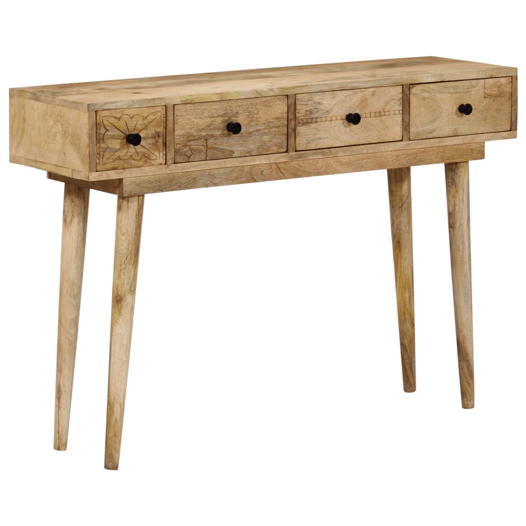 Table Console 110X30X Bois De Manguier Massif