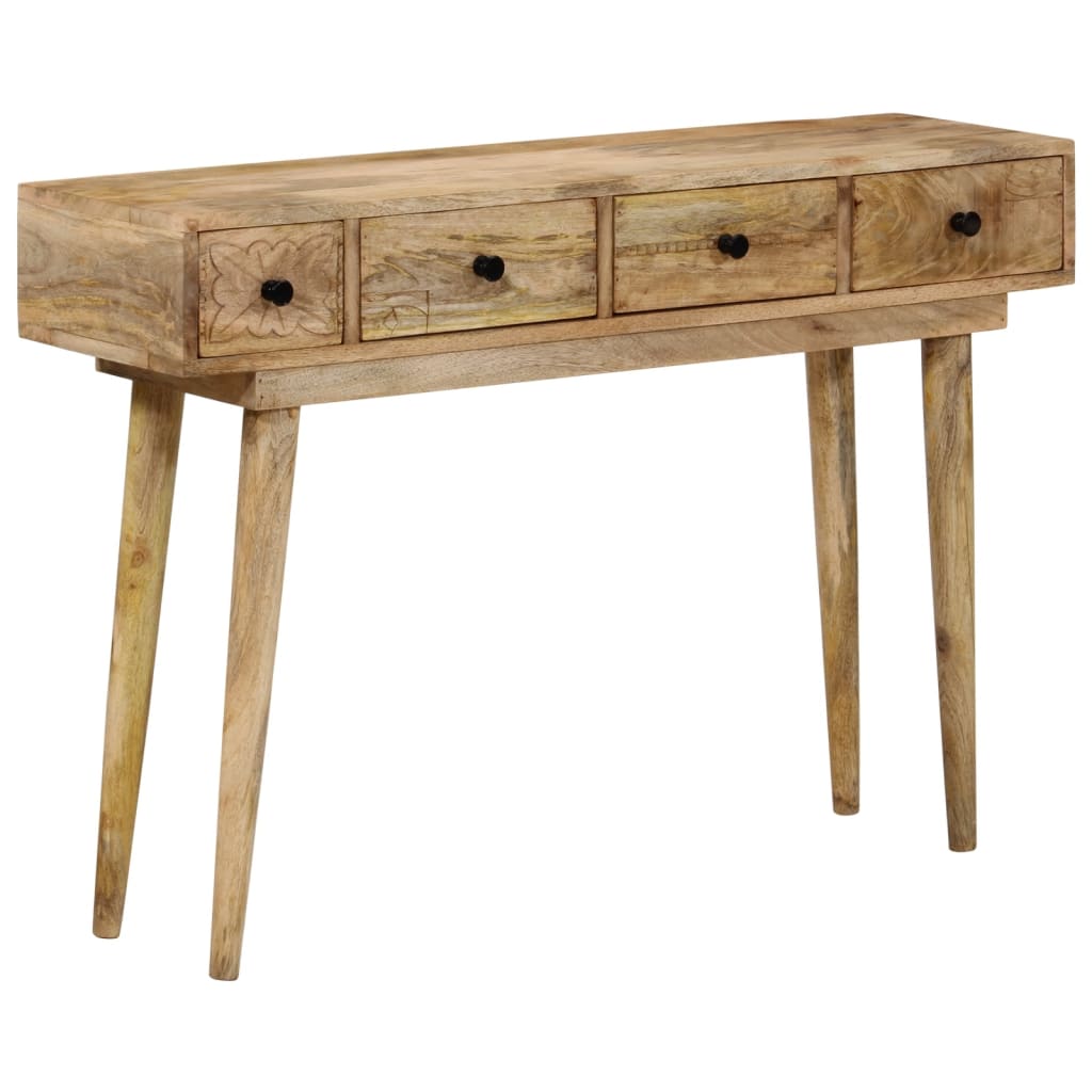 Table Console 110X30X Bois De Manguier Massif