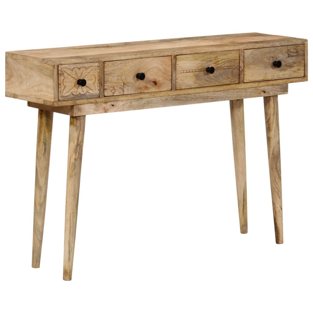 Table Console 110X30X Bois De Manguier Massif