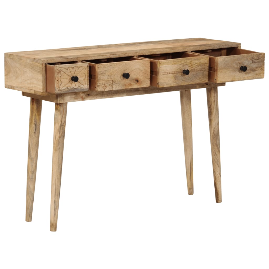 Table Console 110X30X Bois De Manguier Massif