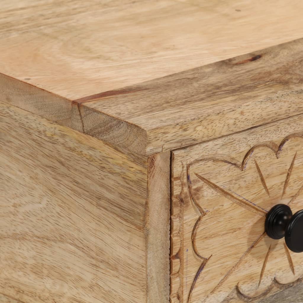 Table Console 110X30X Bois De Manguier Massif