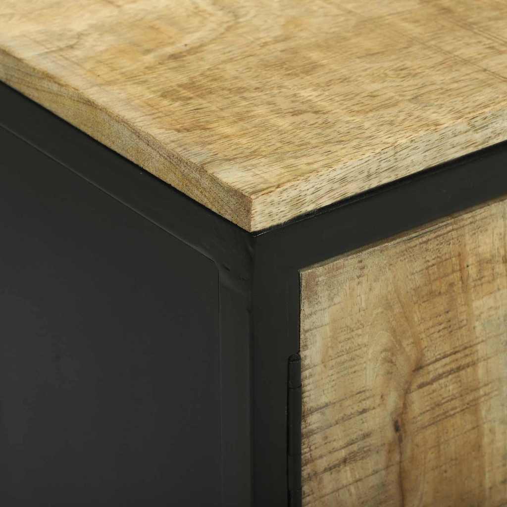 Table Console Marron 100 X 35 X 70 Cm Bois De Manguier Massif