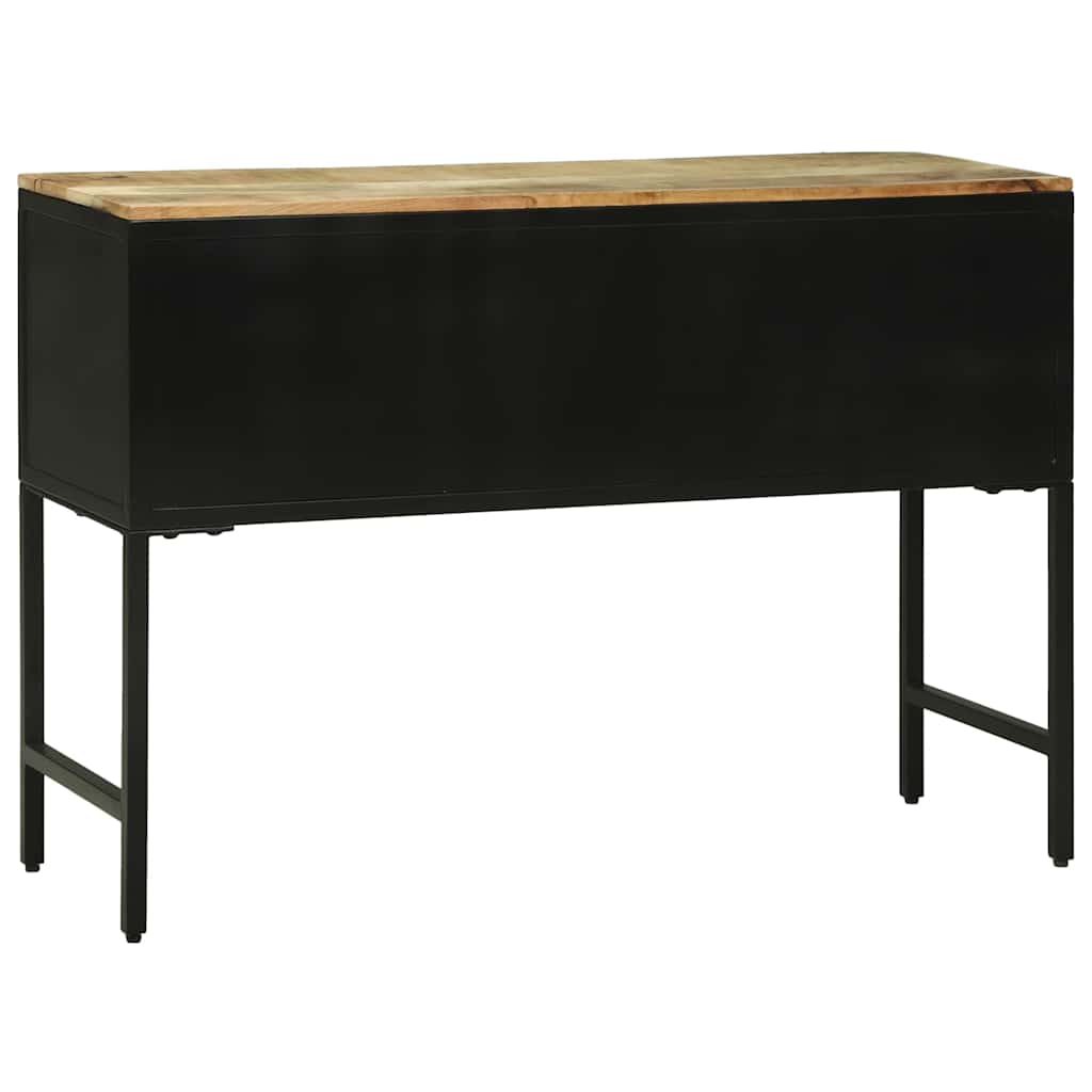 Table Console Marron 100 X 35 X 70 Cm Bois De Manguier Massif