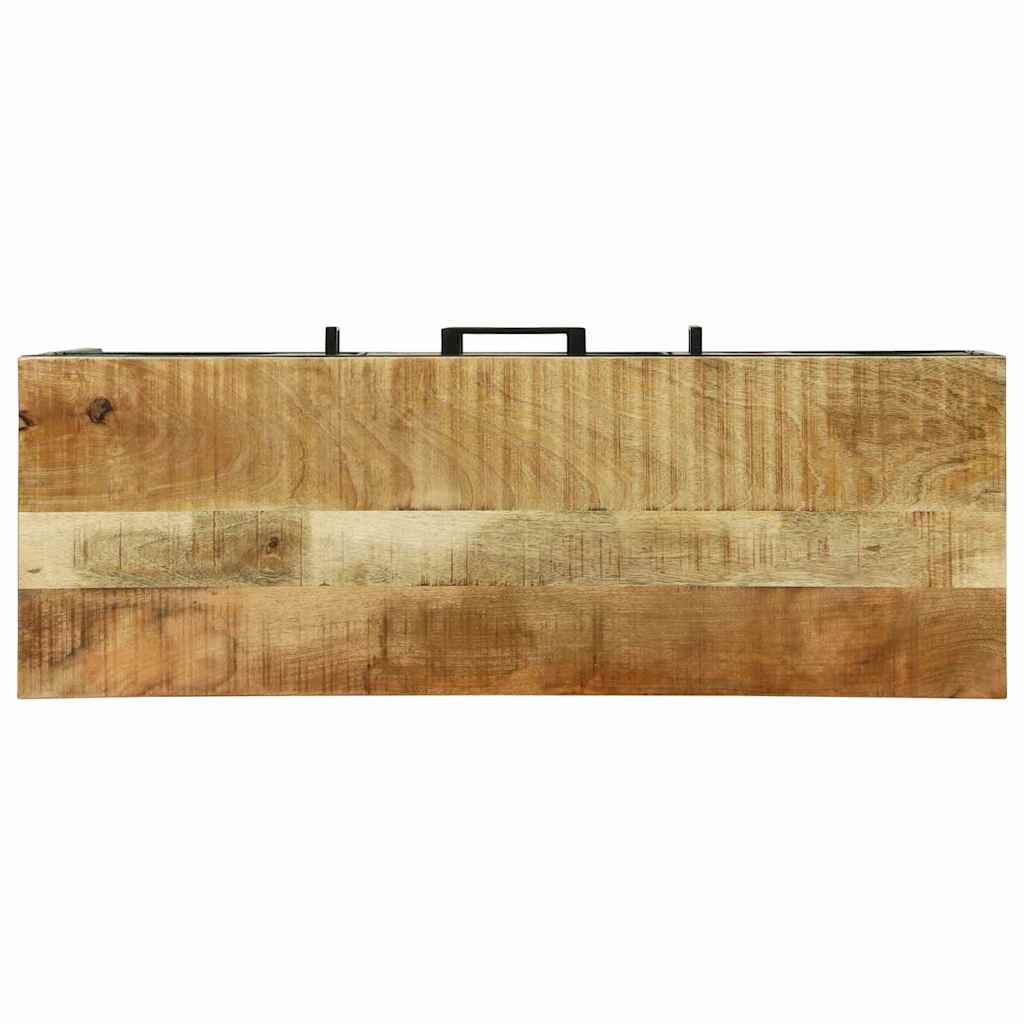 Table Console Marron 100 X 35 X 70 Cm Bois De Manguier Massif