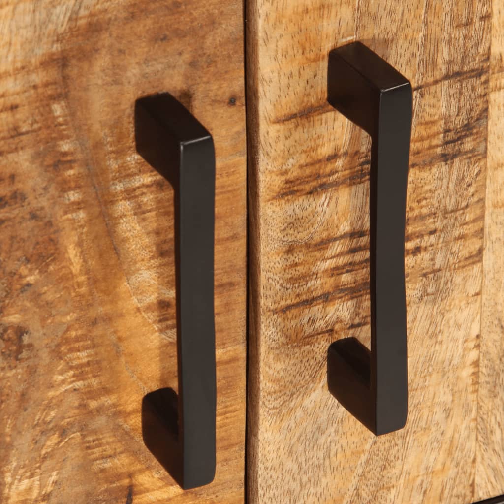 Meuble Tv 110X35X40 Cm Bois Massif De Manguier Brut