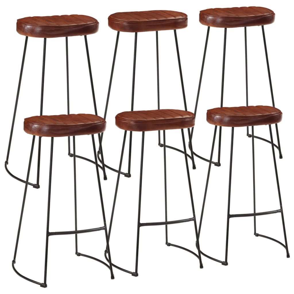 Ensemble De Bar 7 Pcs Bois De Manguier Brut Massif Et Métal