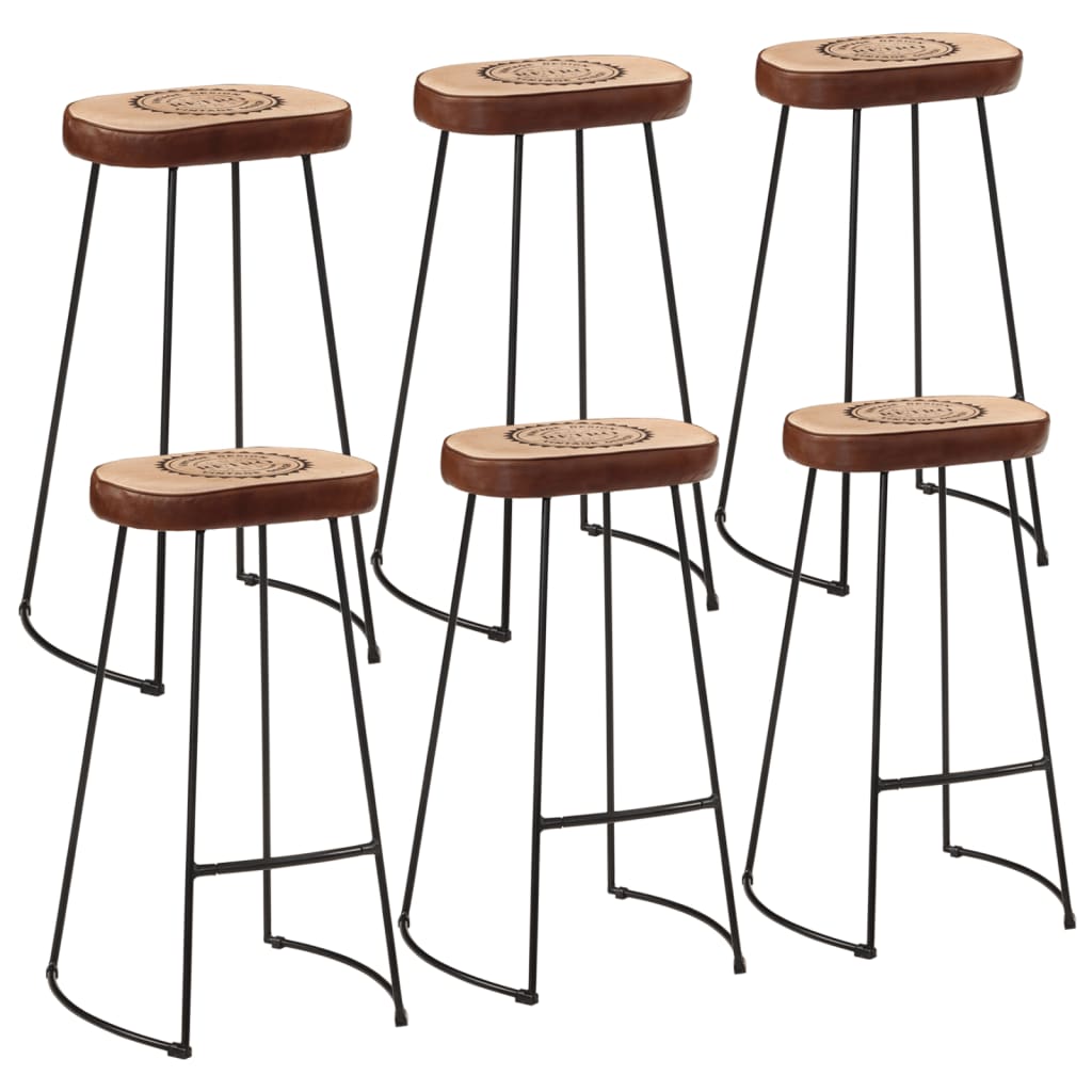 Ensemble De Bar 7 Pcs Bois De Manguier Brut Massif Et Métal