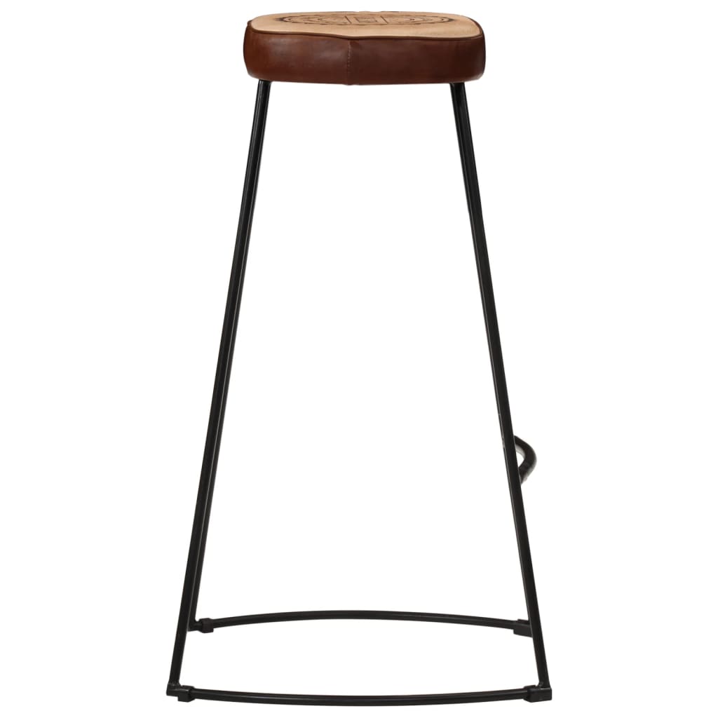 Ensemble De Bar 7 Pcs Bois De Manguier Brut Massif Et Métal