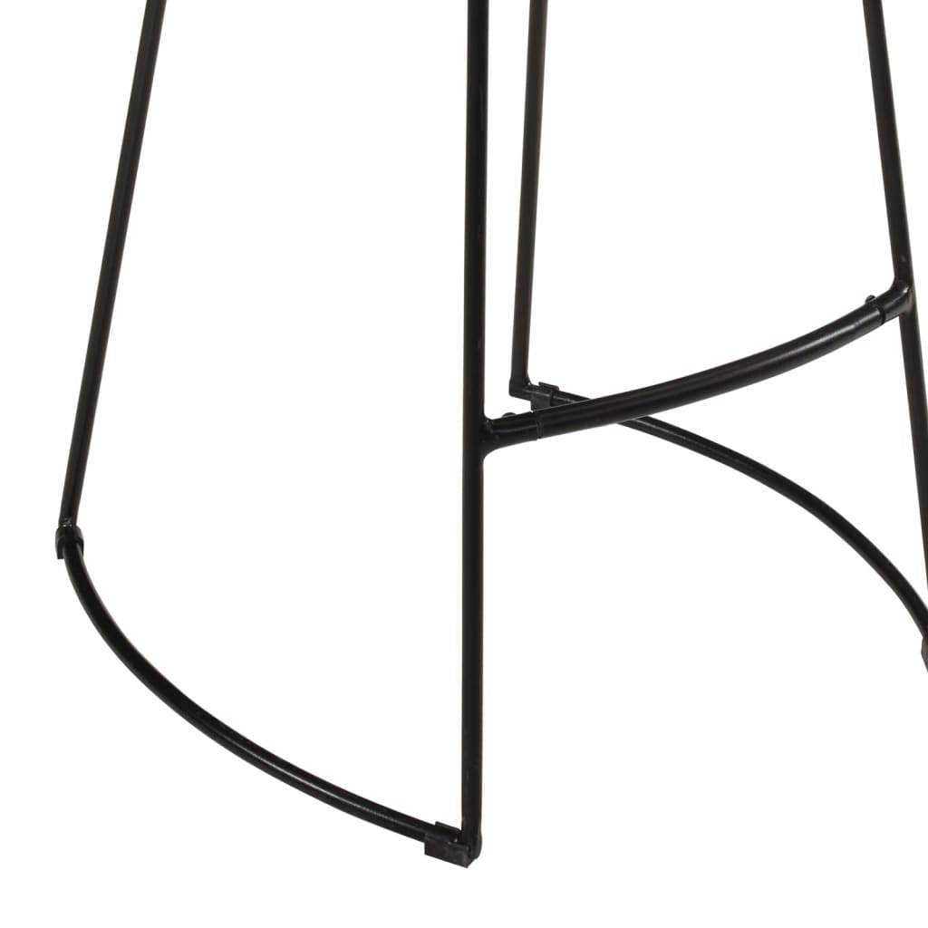 Ensemble De Bar 3 Pcs Bois De Manguier Brut Massif Et Métal