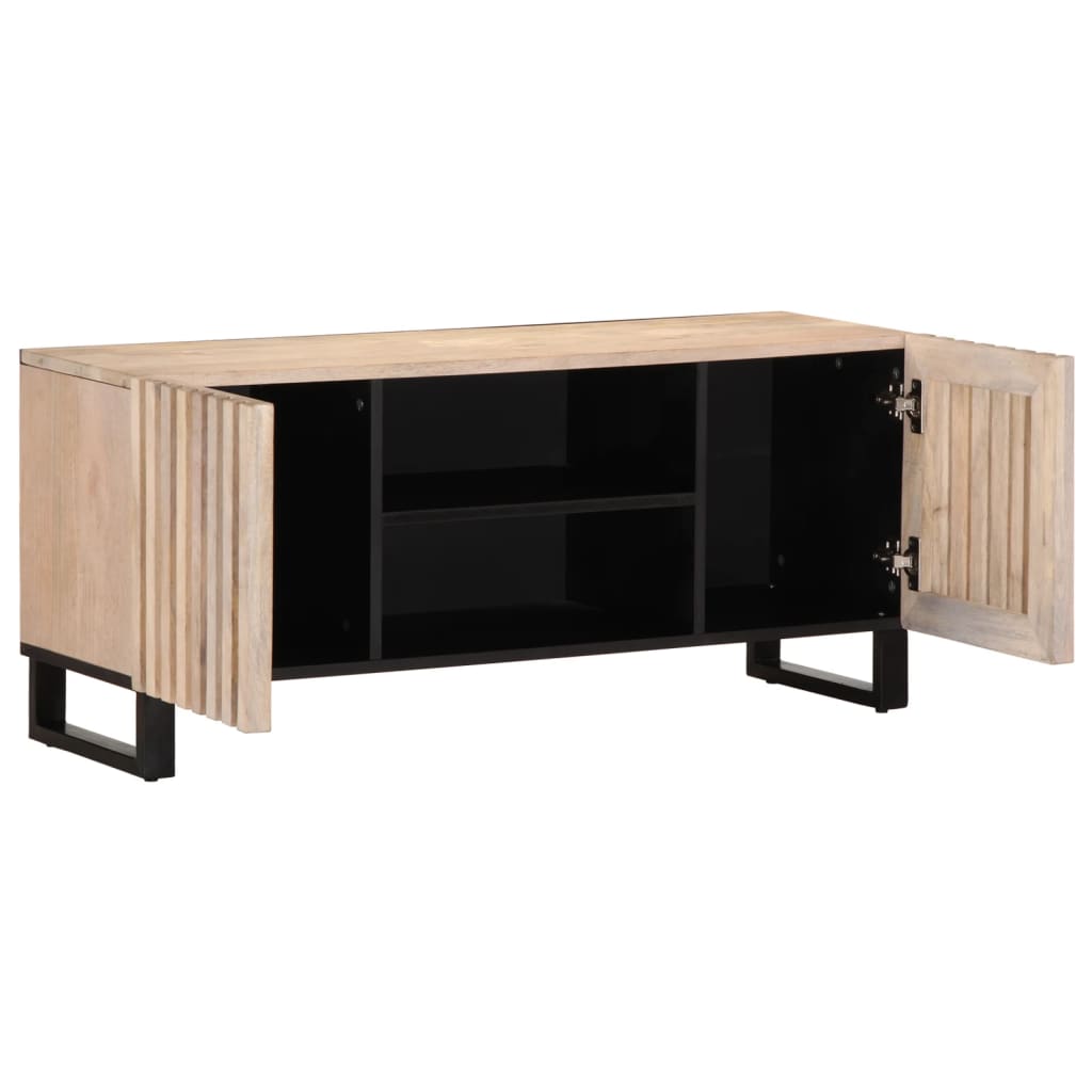 Meuble Tv 105X34X46 Cm Bois Massif De Manguier