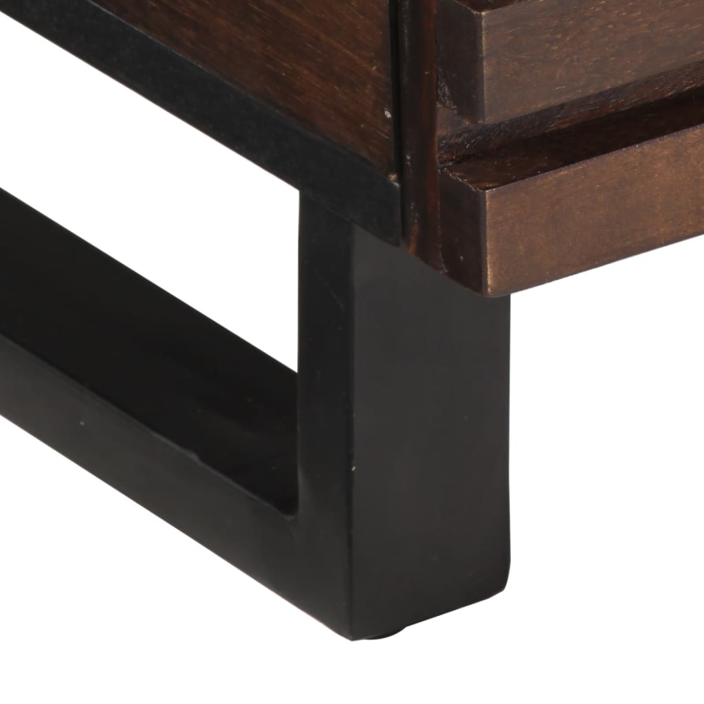 Table Basse Marron 80X55X40 Cm Bois De Massif Manguier