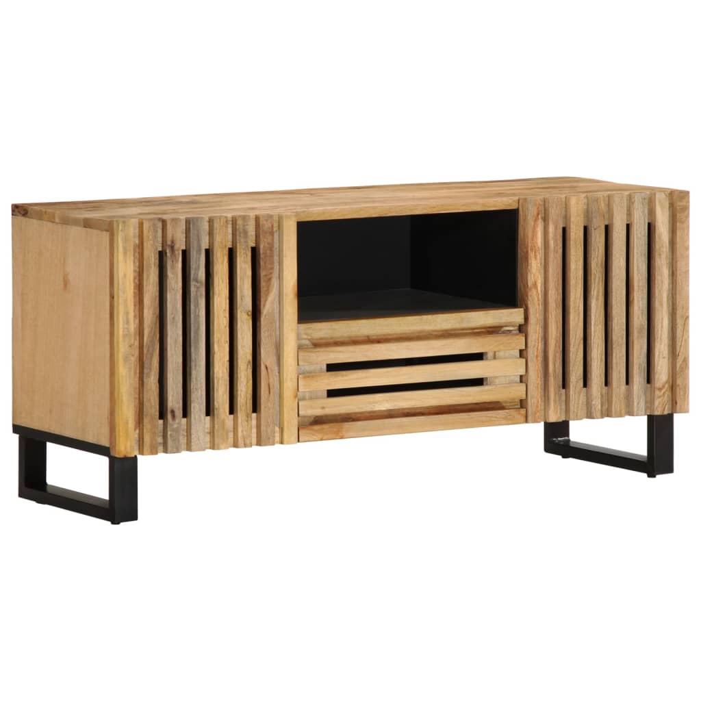 Meuble Tv 100X34X46 Cm Bois Massif De Manguier