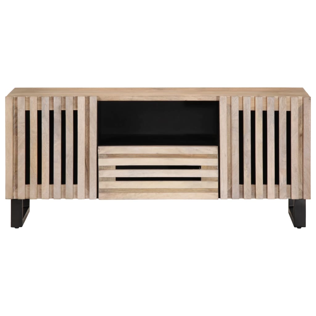 Meuble Tv 100X34X46 Cm Bois Massif De Manguier