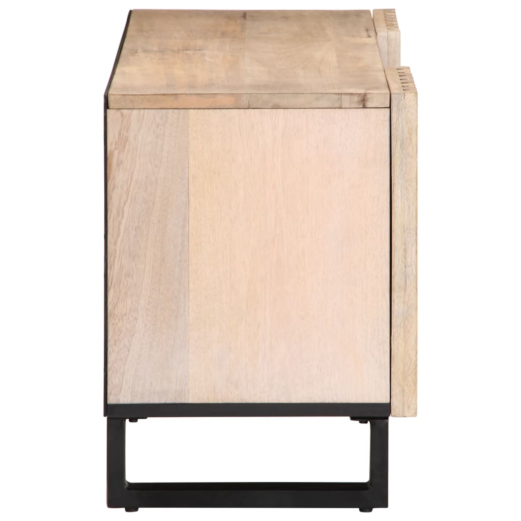 Meuble Tv 100X34X46 Cm Bois Massif De Manguier