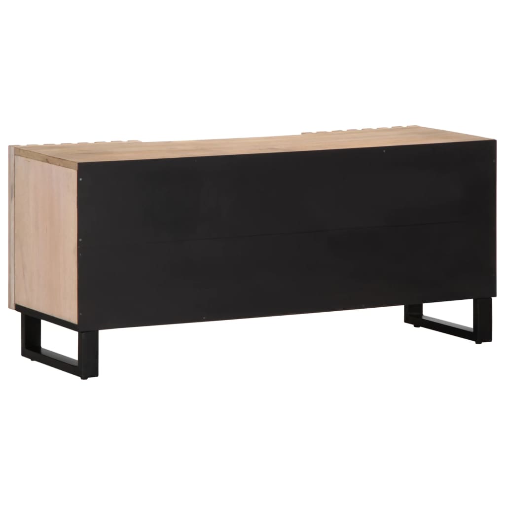 Meuble Tv 100X34X46 Cm Bois Massif De Manguier