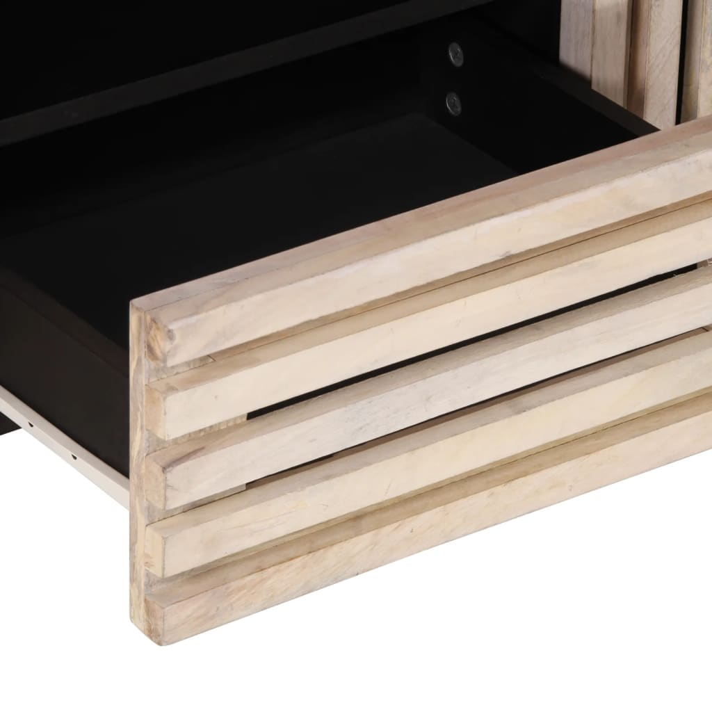 Meuble Tv 100X34X46 Cm Bois Massif De Manguier