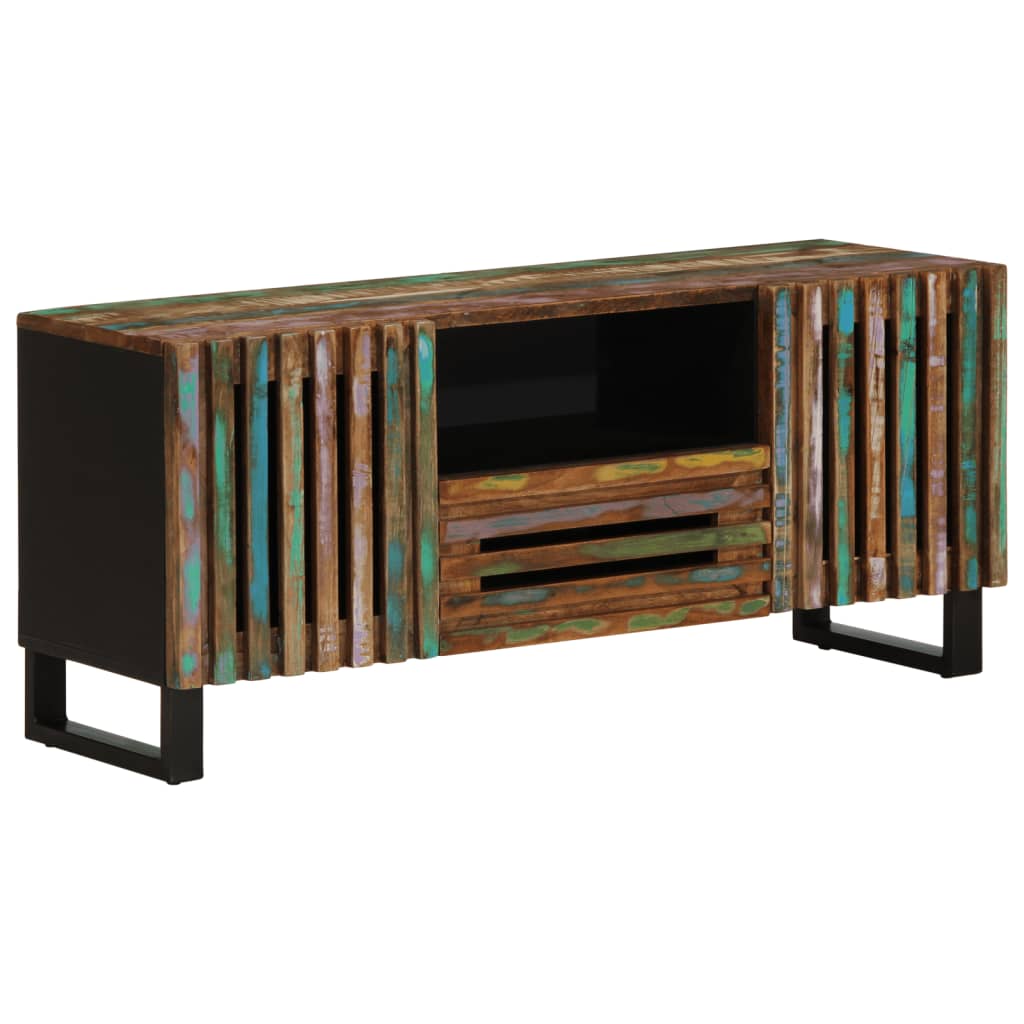 Meuble Tv 100X34X46 Cm Bois Massif De Manguier