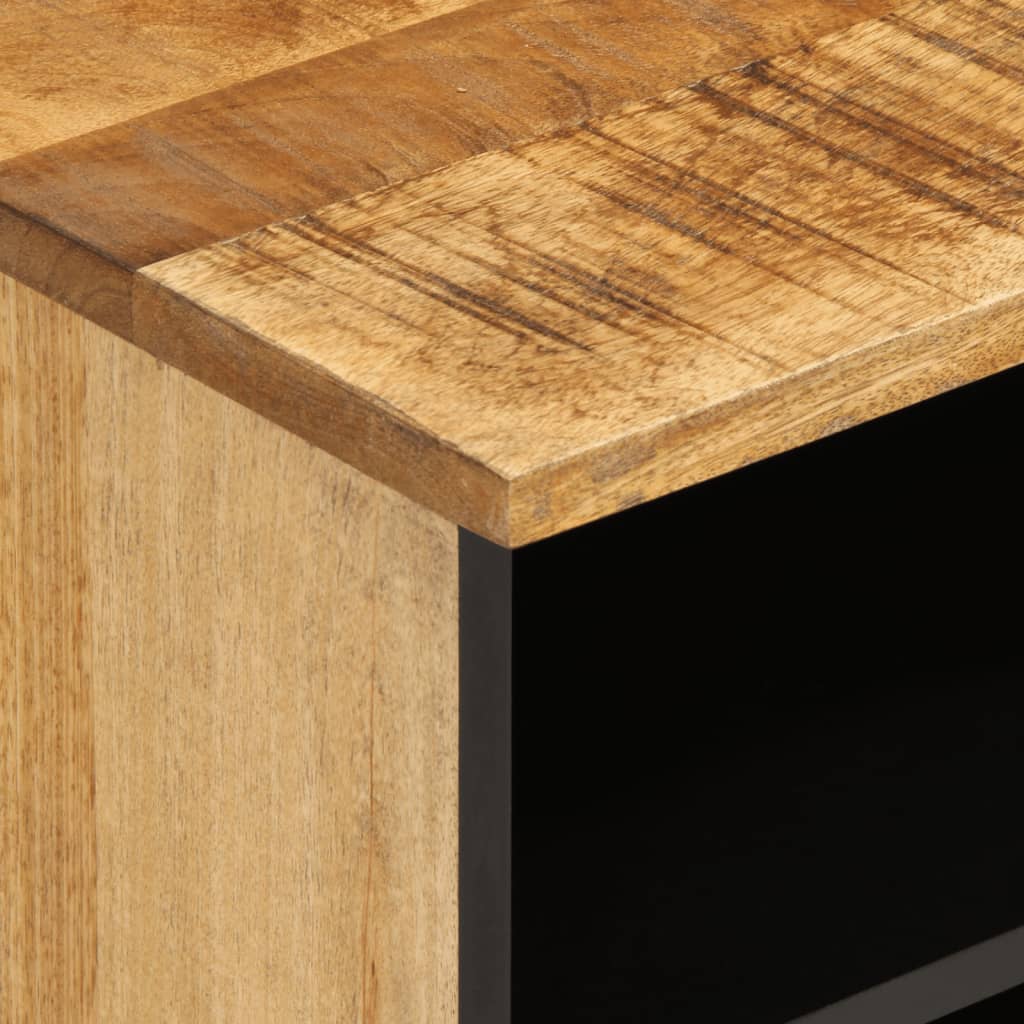 Meuble Tv 100X34X46 Cm Bois Massif De Manguier Brut