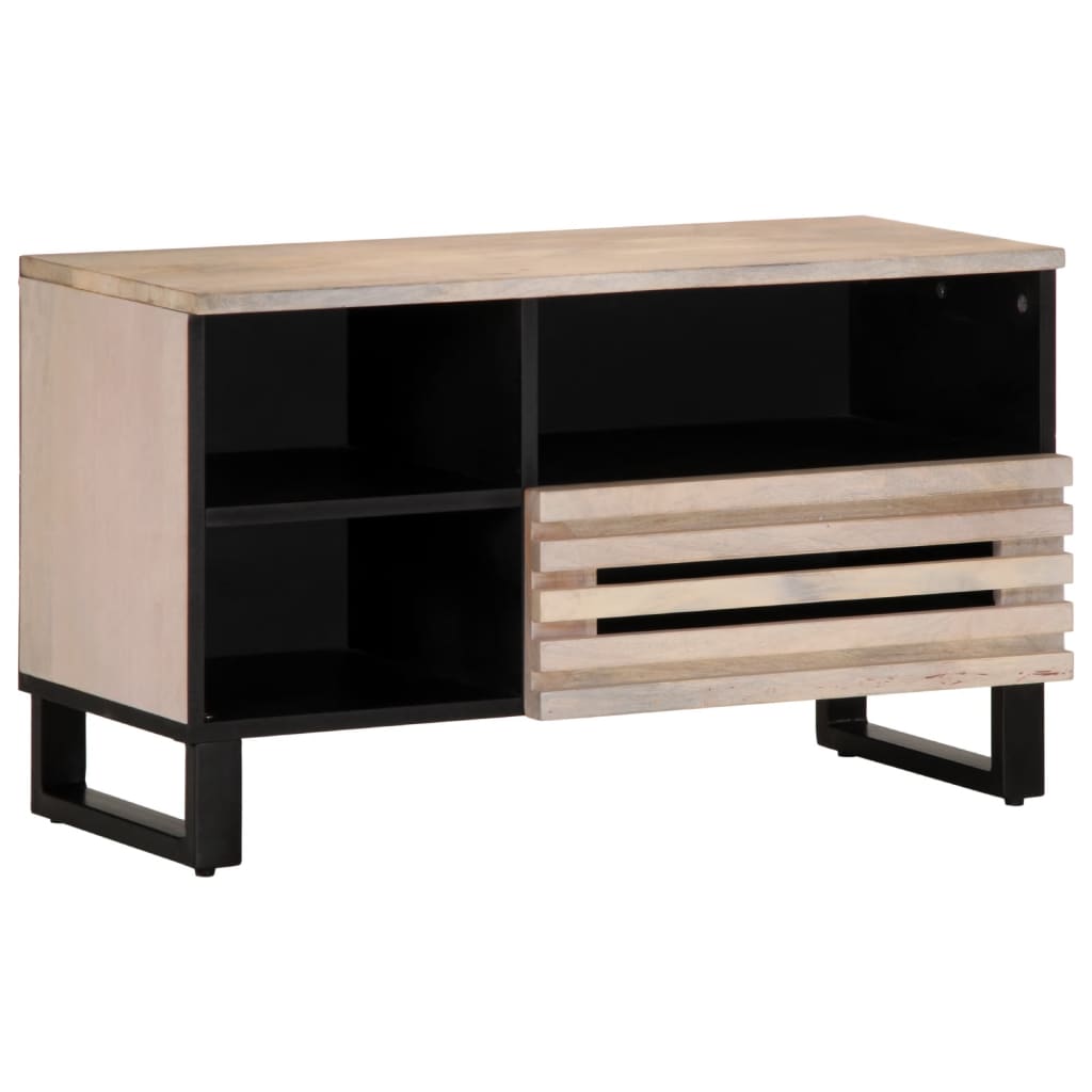 Meuble Tv 80X34X46 Cm Bois Massif De Manguier
