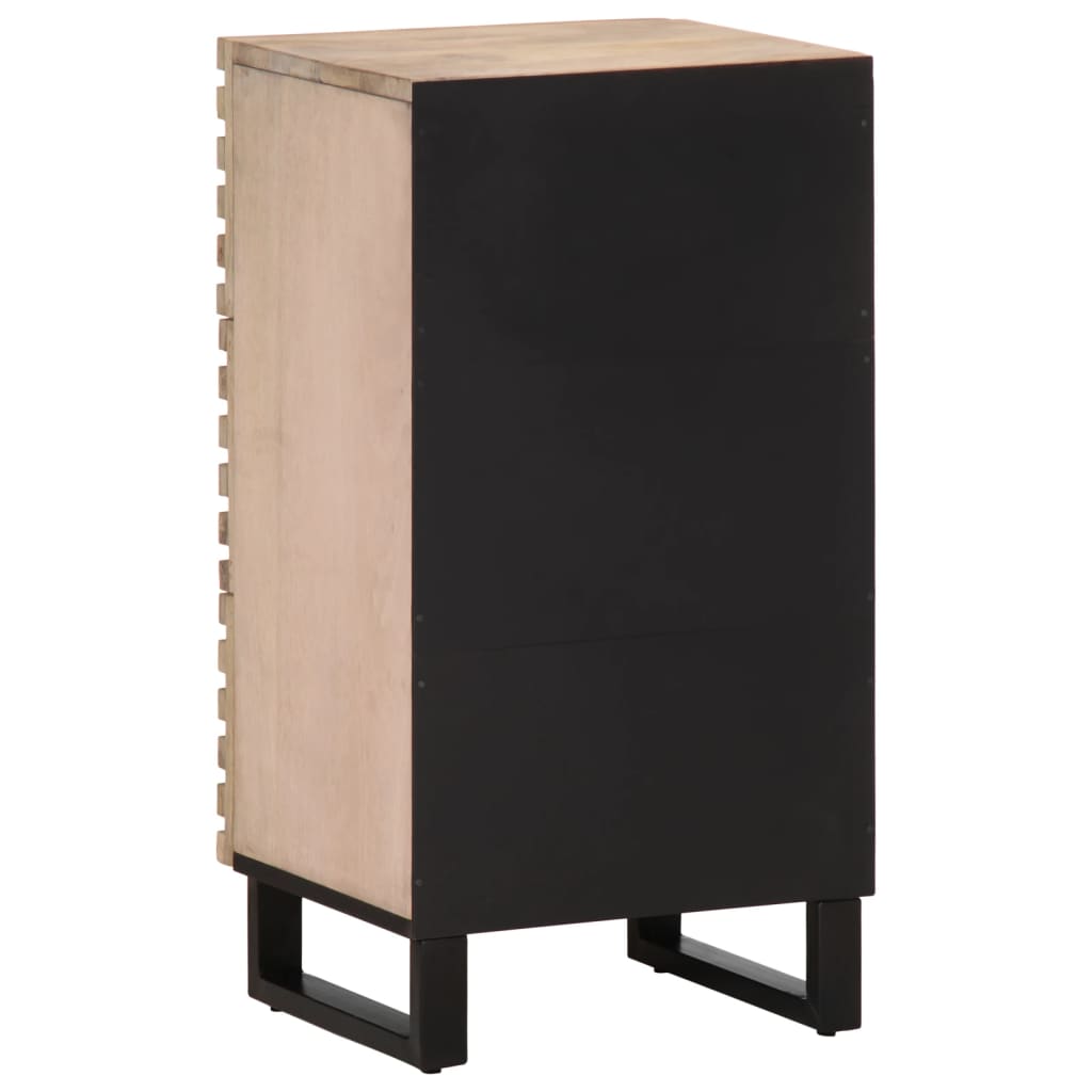 Buffet 40X34X75 Cm Bois Massif De Manguier Marron Clair