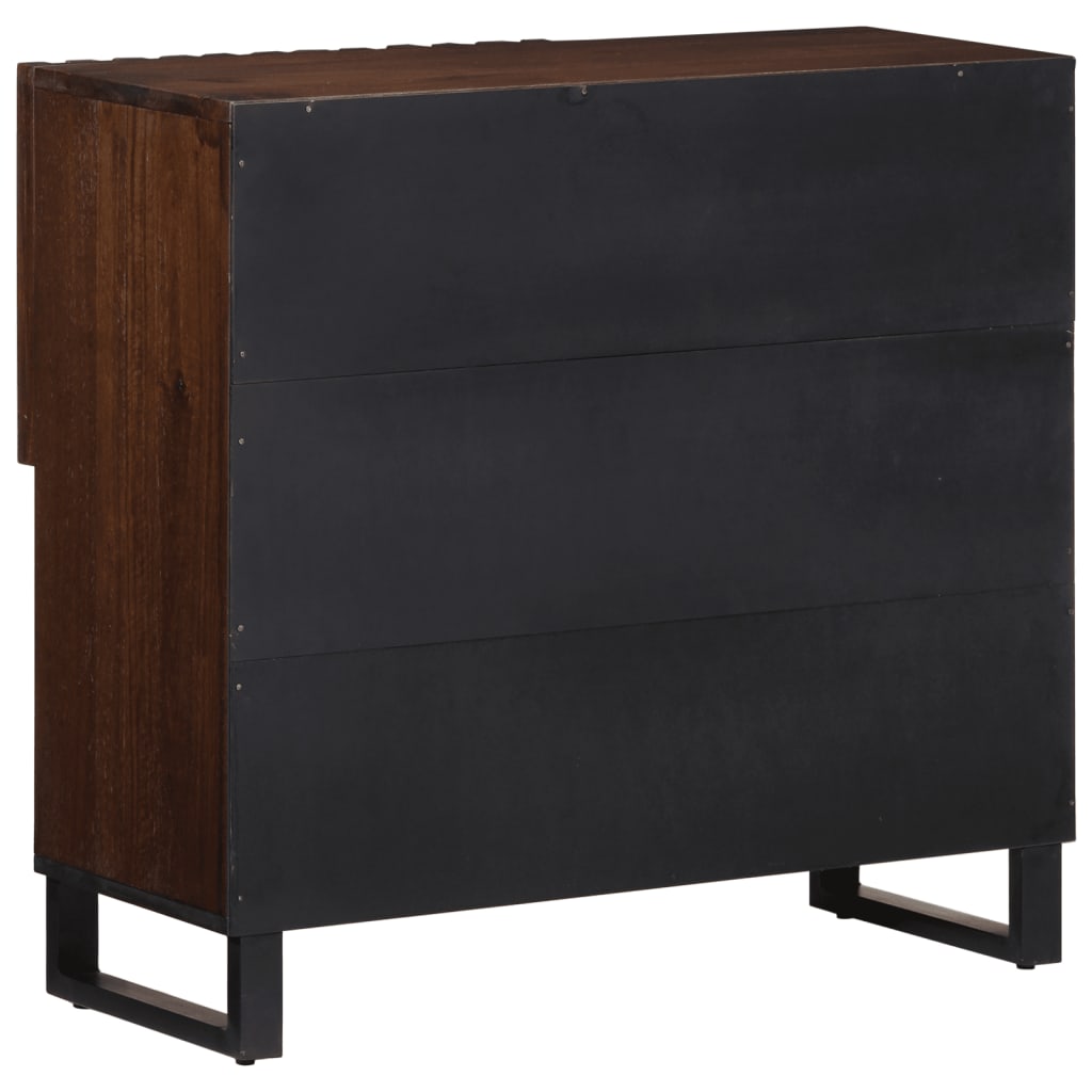 Buffet 80X34X75 Cm Bois Massif De Manguier Marron