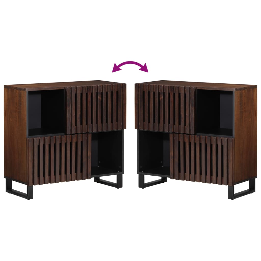Buffet 80X34X75 Cm Bois Massif De Manguier Marron