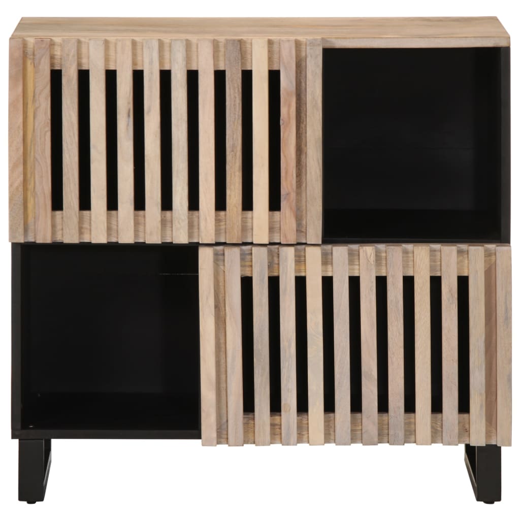 Buffet 80X34X75 Cm Bois Massif De Manguier Marron Clair