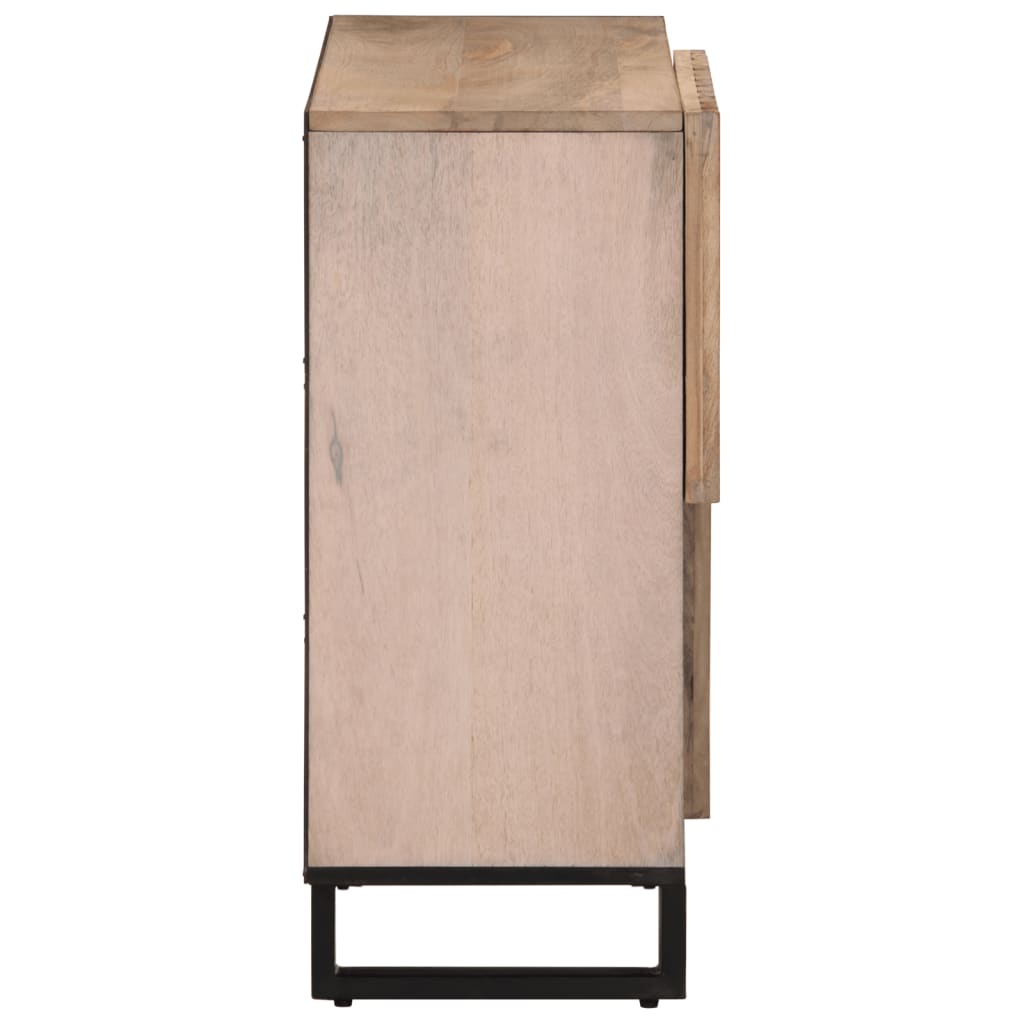 Buffet 80X34X75 Cm Bois Massif De Manguier Marron Clair
