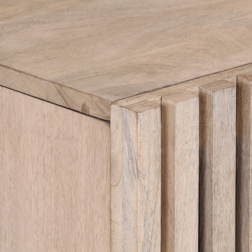 Buffet 80X34X75 Cm Bois Massif De Manguier Marron Clair