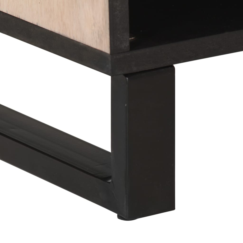 Buffet 80X34X75 Cm Bois Massif De Manguier Marron Clair