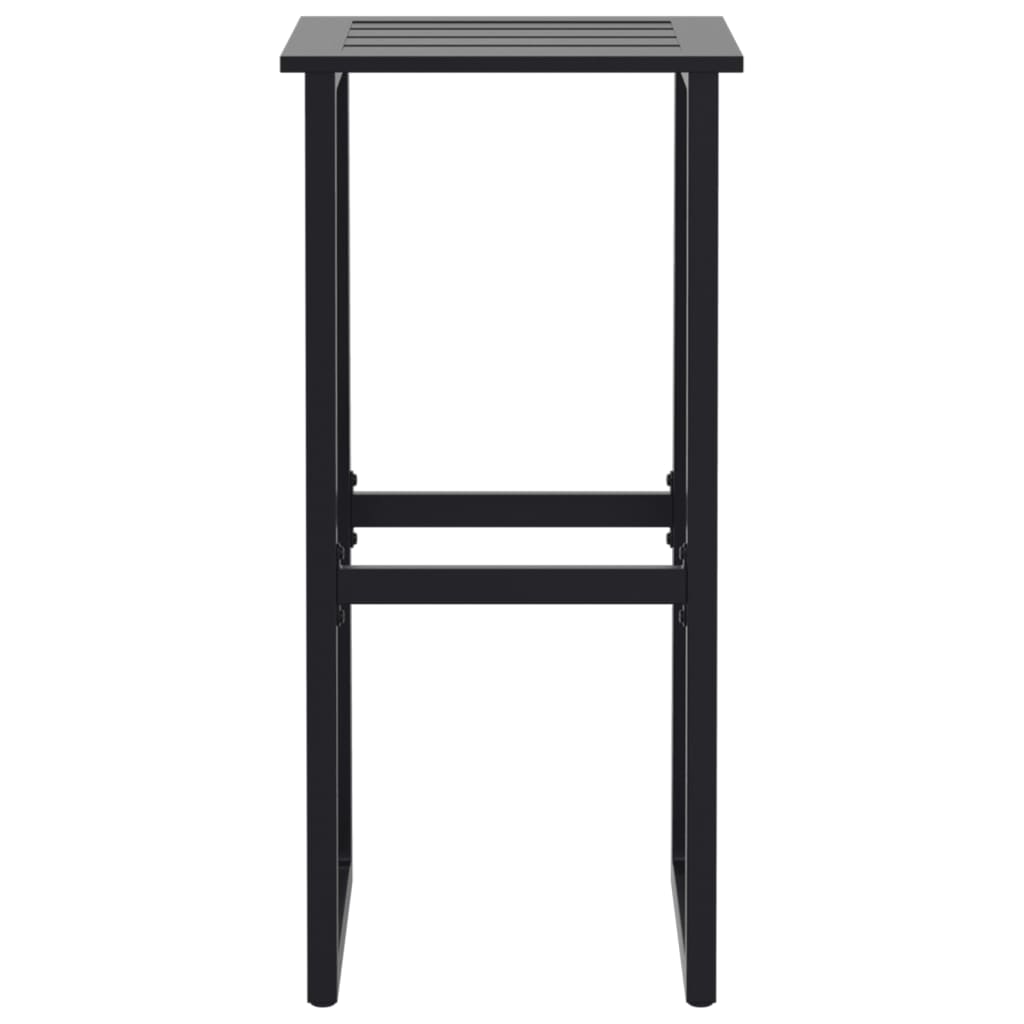 Tabourets De Bar Lot De 2 Noir Acier Enduit De Poudre