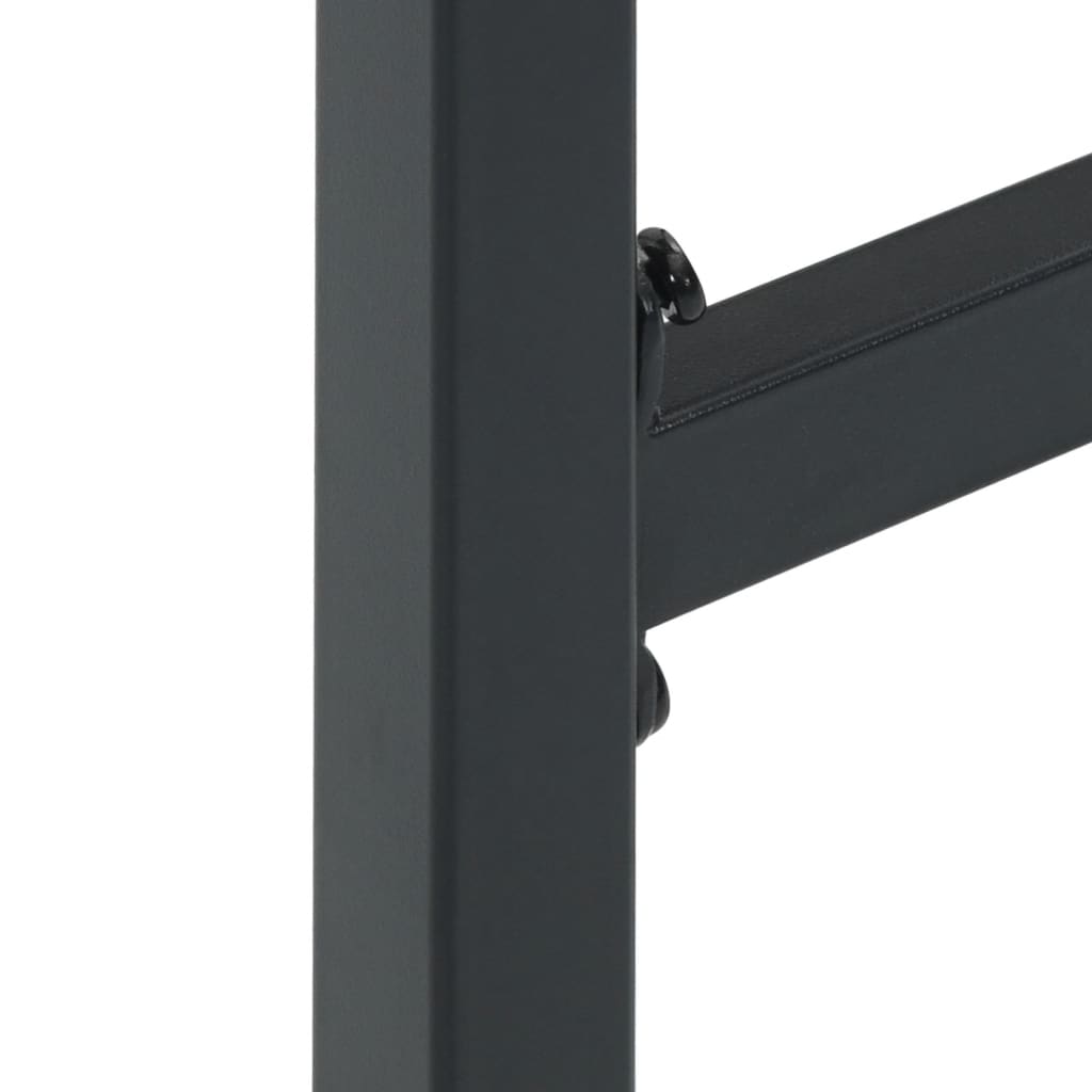 Tabourets De Bar Lot De 2 Noir Acier Enduit De Poudre