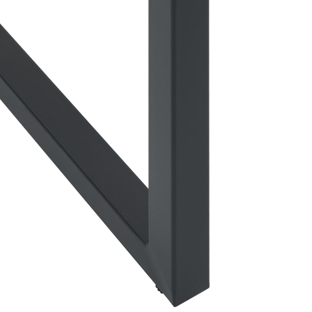 Tabourets De Bar Lot De 2 Noir Acier Enduit De Poudre