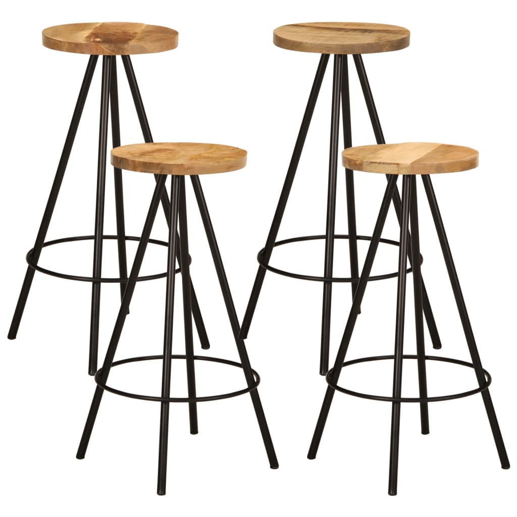 Ensemble De Bar 5 Pcs Bois De Manguier Massif