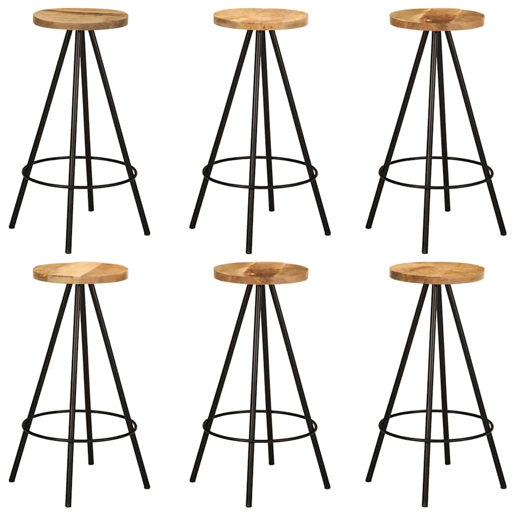 Ensemble De Bar 7 Pcs Bois De Manguier Massif