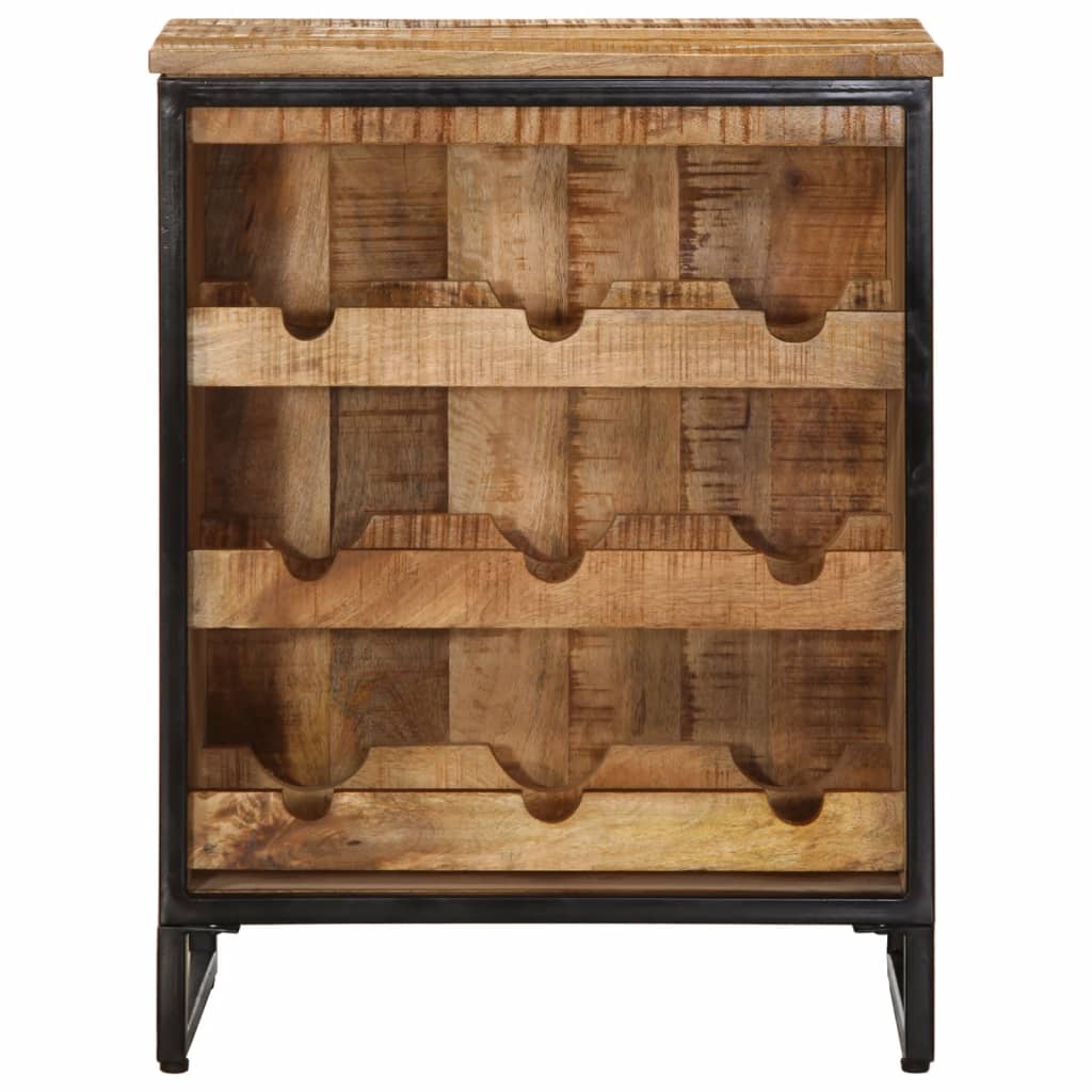 Casier À Vin Pour 9 Bouteilles Bois Massif De Manguier