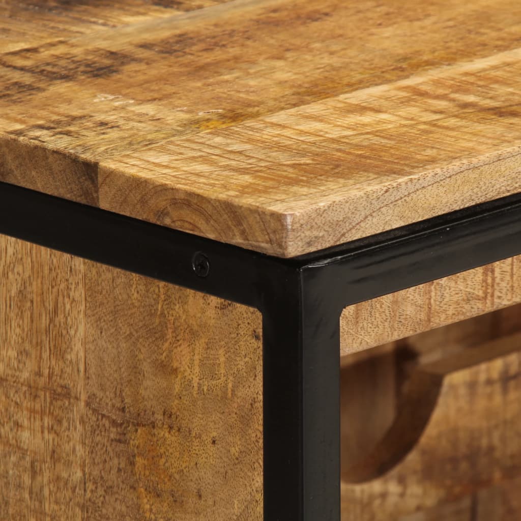 Casier À Vin Pour 9 Bouteilles Bois Massif De Manguier