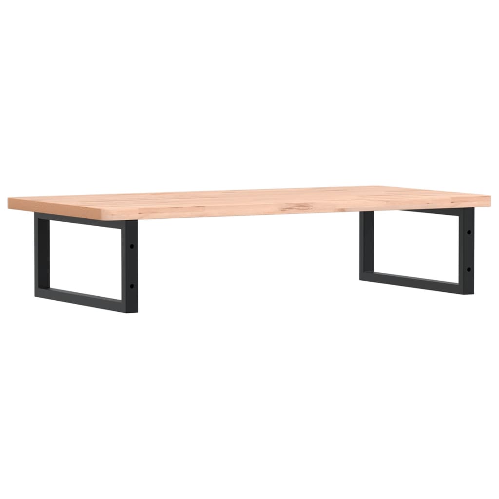 Étagère De Vasque Murale Acier Et Bois Massif De Hêtre Marron Et Noir