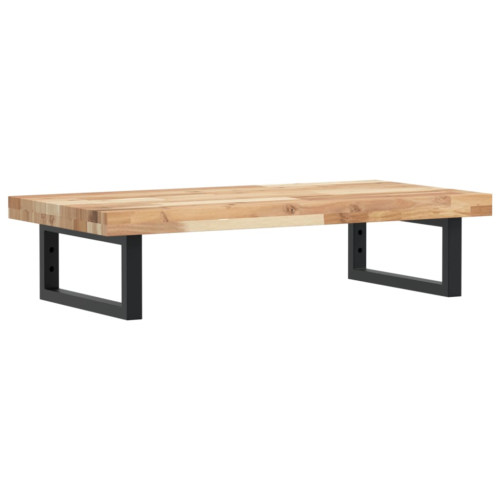 Étagère De Vasque Murale Acier Et Bois Massif D'acacia Marron Et Noir