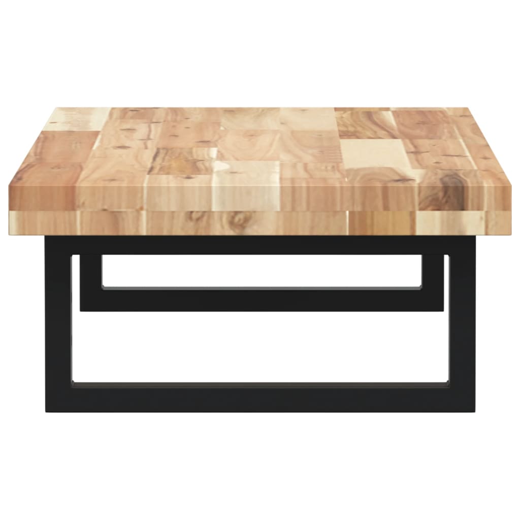 Étagère De Vasque Murale Acier Et Bois Massif D'acacia Marron Et Noir